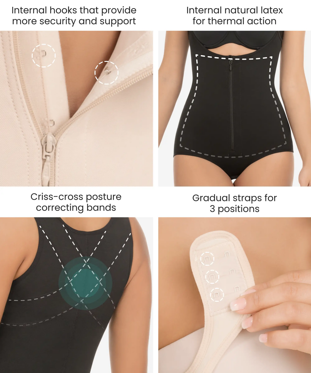 385 Thermal Body Shaper With Wide Straps – Rosy's Shapers